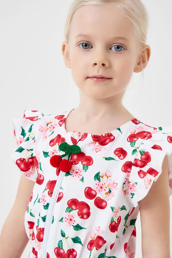 Комбинезон трикотажный для девочек PLAYTODAY, разноцветный - фото 2