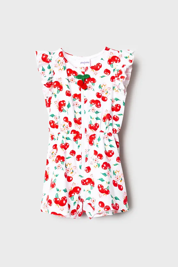 Комбинезон трикотажный для девочек PLAYTODAY, разноцветный - фото 2