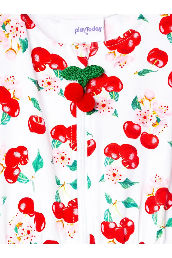 Комбинезон трикотажный для девочек PLAYTODAY, разноцветный - фото 2