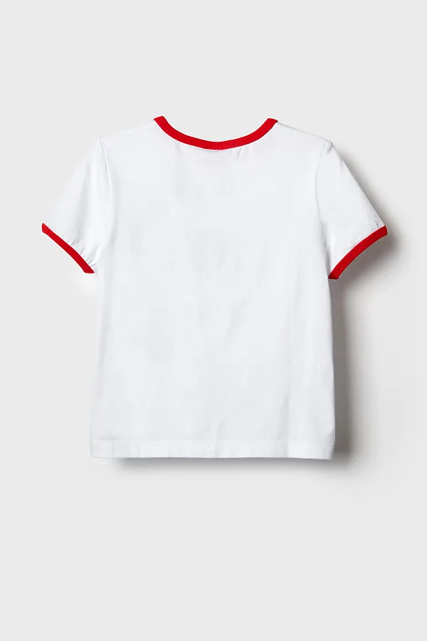 Фуфайка трикотажная для девочек (футболка) PLAYTODAY, белый - фото 2