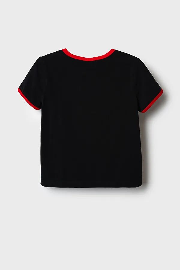 Фуфайка трикотажная для девочек (футболка) PLAYTODAY, черный - фото 2