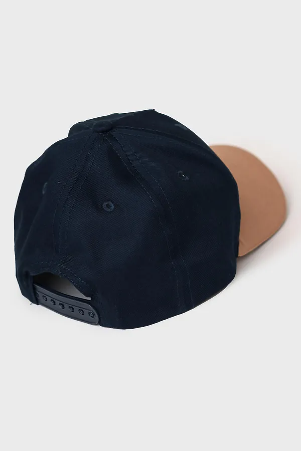 Кепка текстильная для мальчиков PLAYTODAY, тёмно-синий,бежевый - фото 2