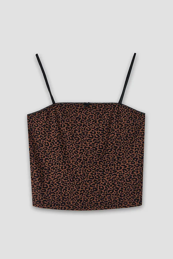 Комплект женский (топ, шорты) MARK FORMELLE, коричневый леопард - фото 2