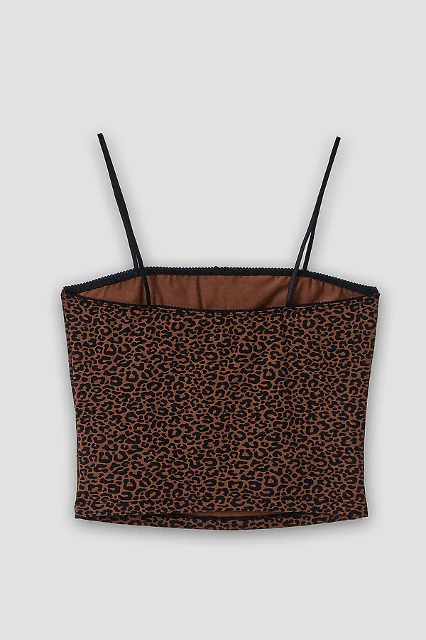 Комплект женский (топ, шорты) MARK FORMELLE, коричневый леопард - фото 2