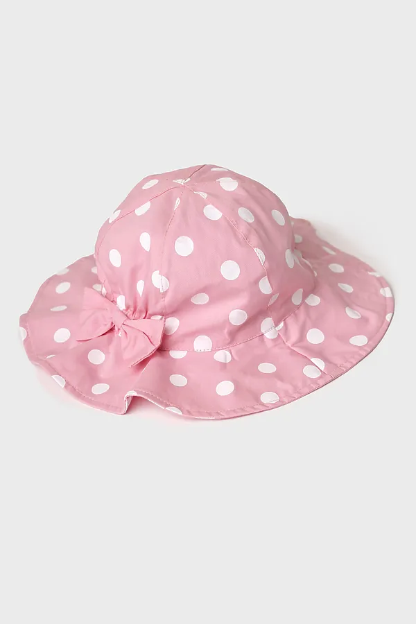 Панама текстильная для девочек PLAYTODAY, светло-розовый,белый - фото 2