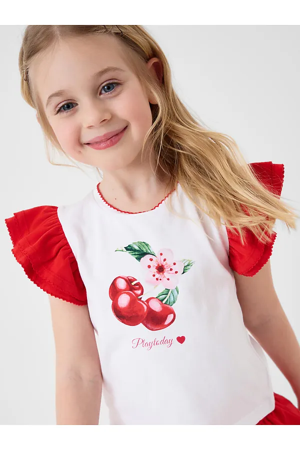 Костюм PLAYTODAY, белый,красный - фото 2