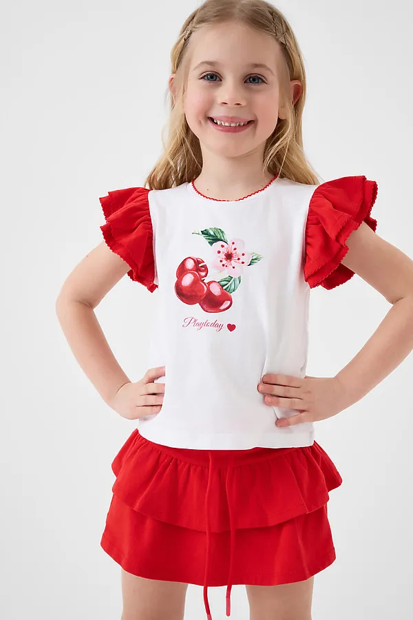 Костюм PLAYTODAY, белый,красный - фото 2
