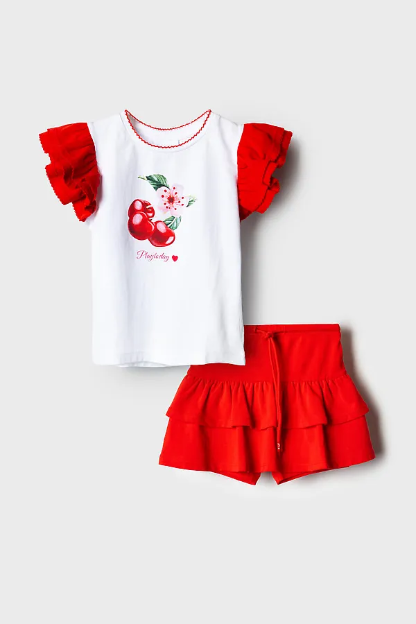 Костюм PLAYTODAY, белый,красный - фото 2