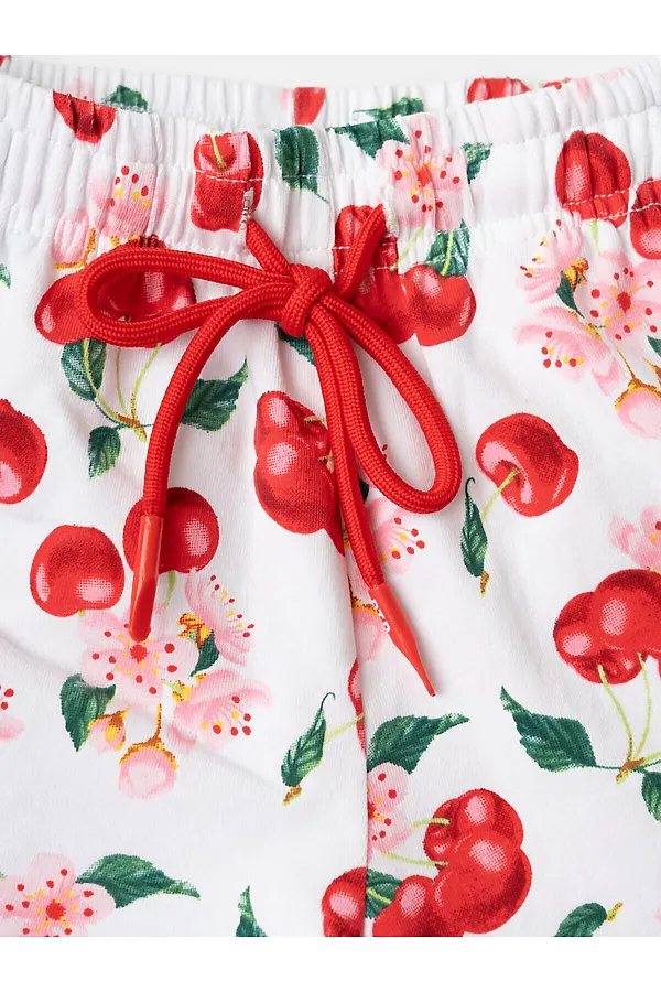 Комплект трикотажный для девочек: фуфайка (футболка), шорты PLAYTODAY, разноцветный - фото 2