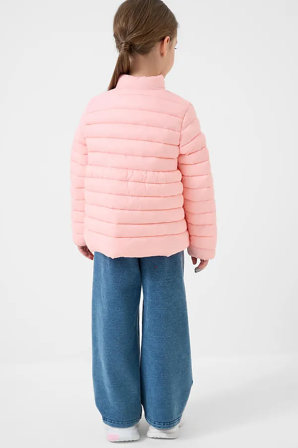 Куртка текстильная с полиуретановым покрытием для девочек PLAYTODAY, светло-розовый - фото 2