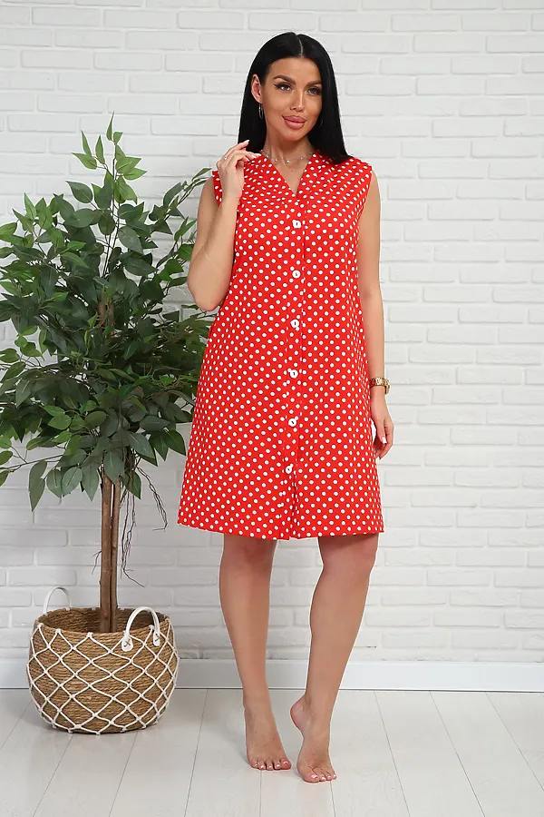 Халат 1108 НАТАЛИ, красный - фото 2