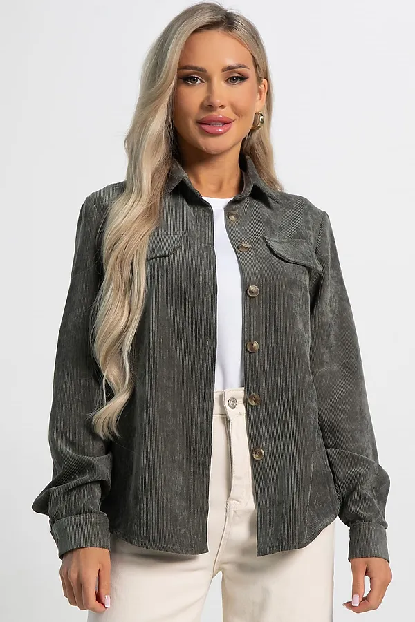 Рубашка Свежая рифма LADY TAIGA, хаки - фото 2