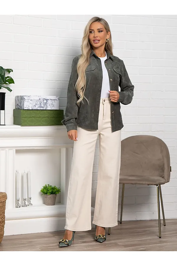 Рубашка Свежая рифма LADY TAIGA, хаки - фото 2