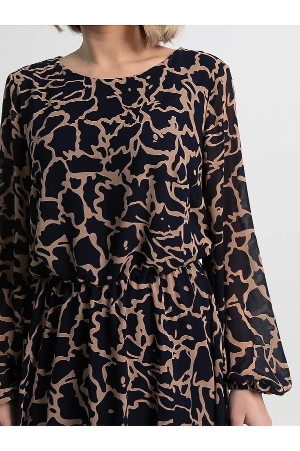 Платье LADY TAIGA, сине-бежевое - фото 2