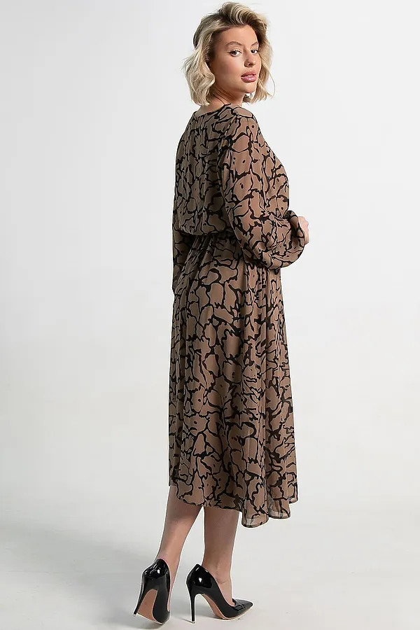 Платье Идиллия LADY TAIGA, бежево-черное - фото 2