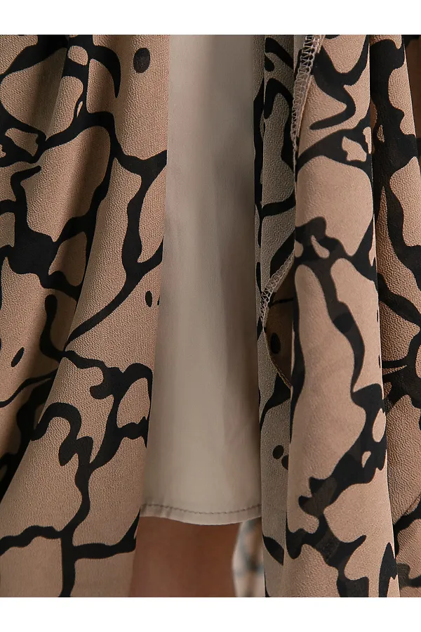 Платье Идиллия LADY TAIGA, бежево-черное - фото 2