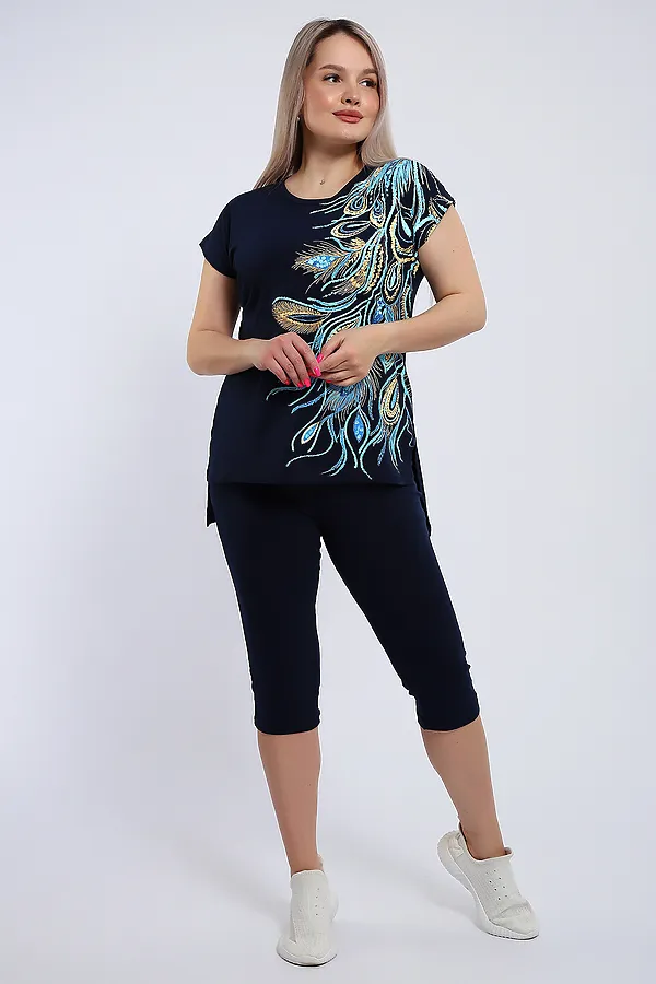 Костюм с бриджами 499 Феникс НАТАЛИ, темно-синий - фото 2