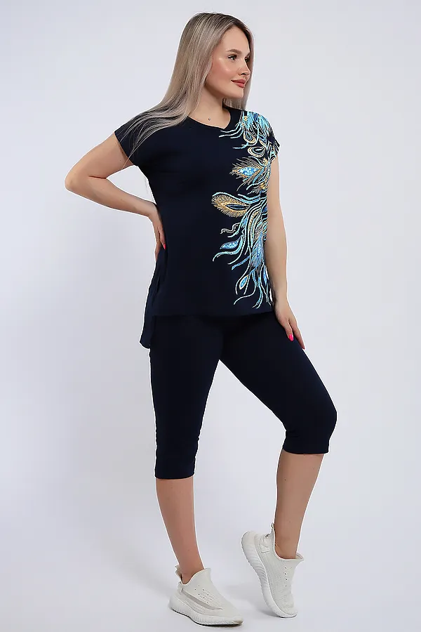 Костюм с бриджами 499 Феникс НАТАЛИ, темно-синий - фото 2