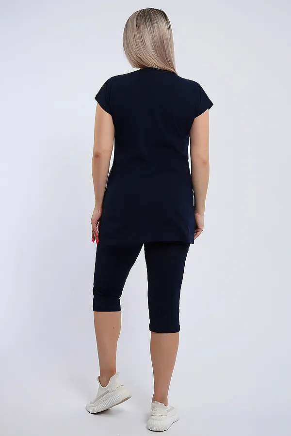 Костюм с бриджами 499 Феникс НАТАЛИ, темно-синий - фото 2