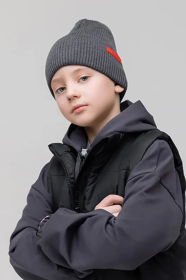 Шапка BODO-S, темно-серый меланж - фото 2