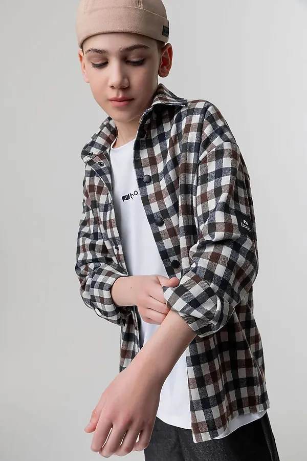 Рубашка BODO, коричневый (молочный) - фото 2