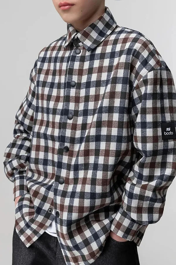 Рубашка BODO, коричневый (молочный) - фото 2