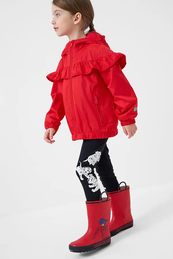 Куртка текстильная с полиуретановым покрытием для девочек (ветровка) PLAYTODAY, красный - фото 2