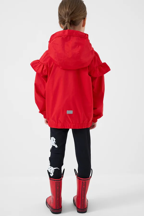 Куртка текстильная с полиуретановым покрытием для девочек (ветровка) PLAYTODAY, красный - фото 2