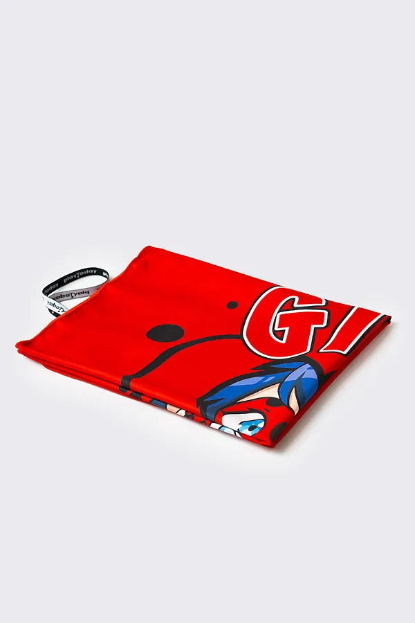 Полотенце текстильное для девочек PLAYTODAY, черный,красный - фото 2