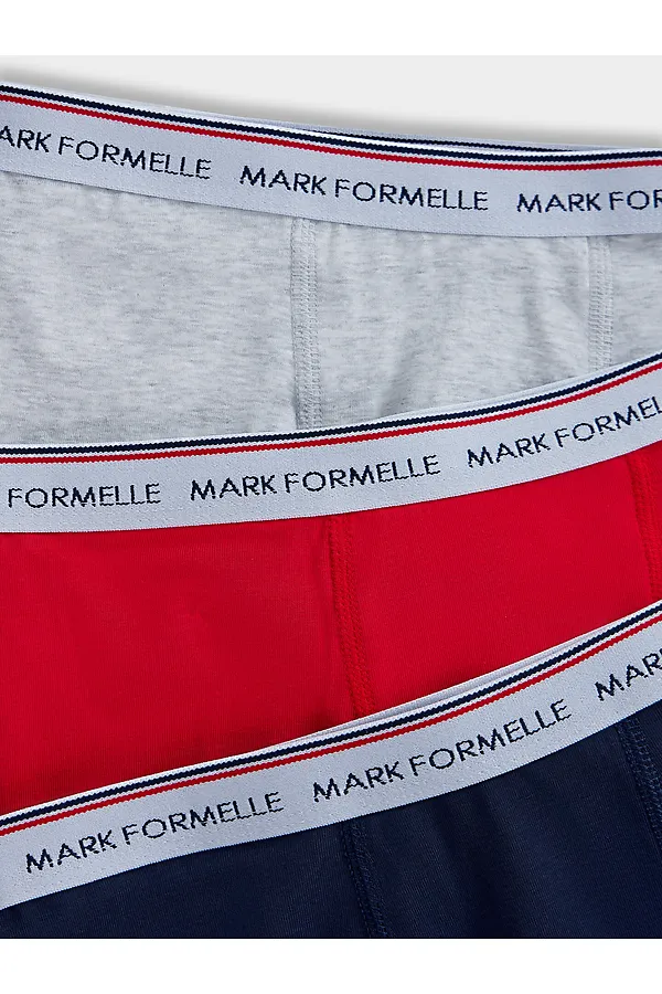 Трусы для мальчиков (3шт.) MARK FORMELLE, море +серый меланж 4306-а +огненный красный - фото 2