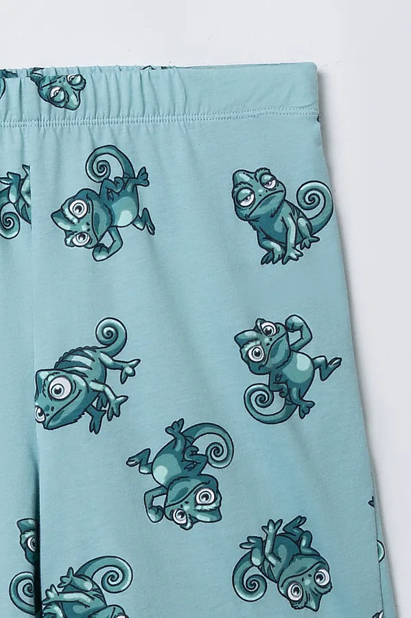 Комплект для мальчиков (футболка, шорты) MARK FORMELLE, хамелеоны на морских бликах - фото 2