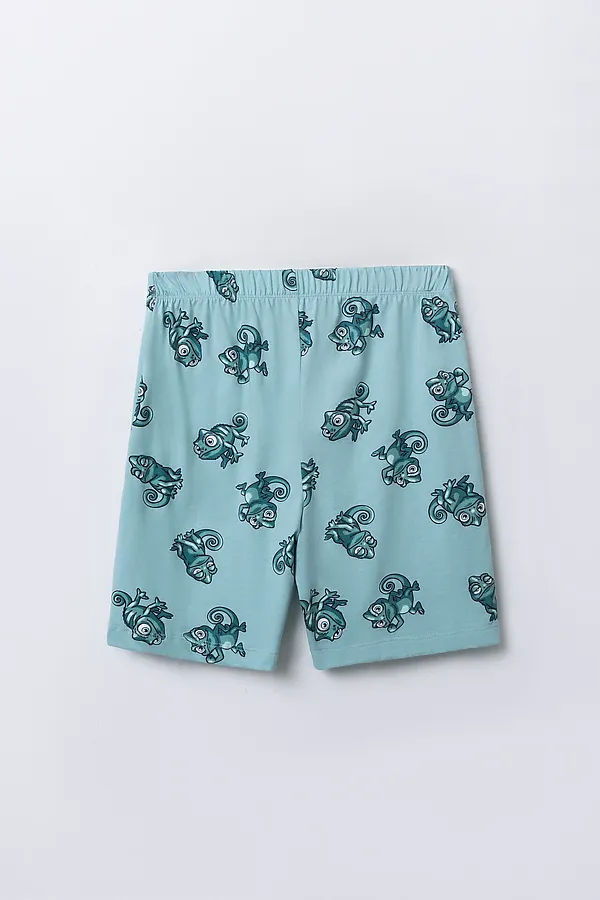 Комплект для мальчиков (футболка, шорты) MARK FORMELLE, хамелеоны на морских бликах - фото 2