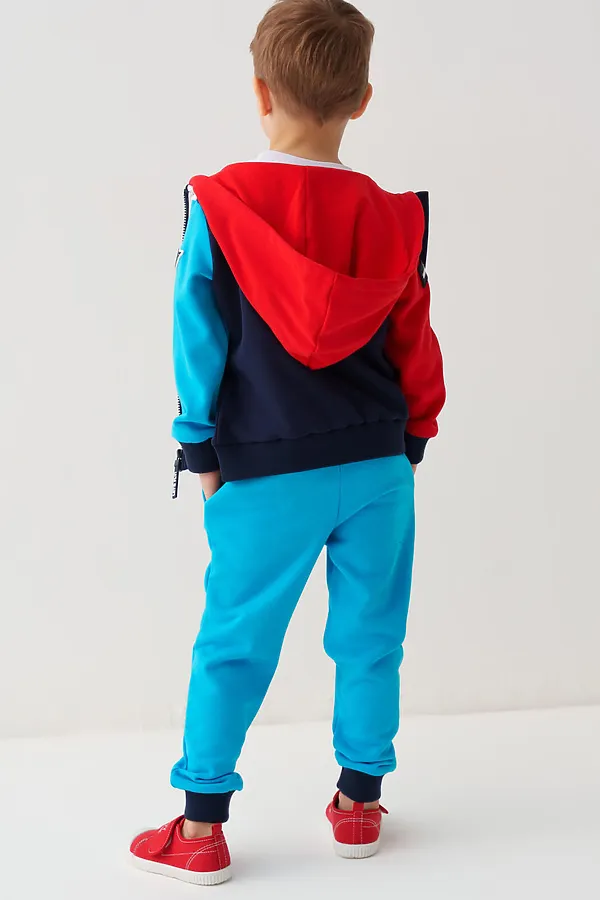 Брюки трикотажные для мальчиков PLAYTODAY, ярко-синий - фото 2