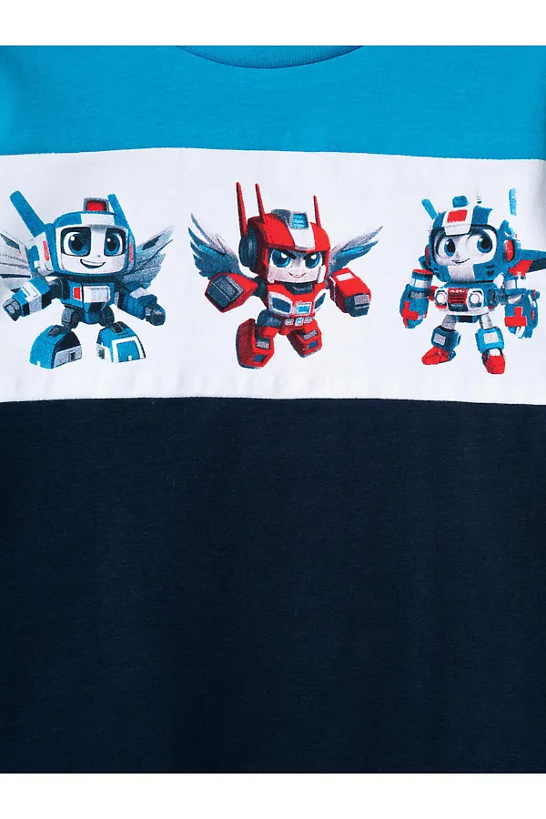 Фуфайка трикотажная для мальчиков (футболка) PLAYTODAY, тёмно-синий,ярко-синий - фото 2