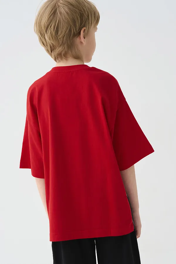 Фуфайка трикотажная для мальчиков (футболка) PLAYTODAY, красный - фото 2