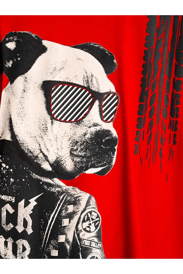 Фуфайка трикотажная для мальчиков (футболка) PLAYTODAY, красный - фото 2