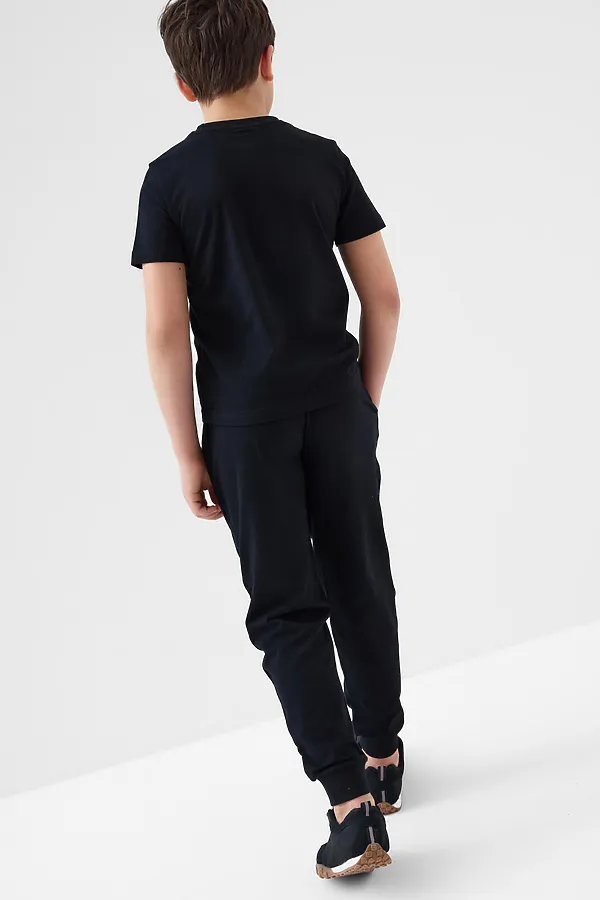 Комплект трикотажный для мальчиков: фуфайка (футболка), брюки PLAYTODAY, черный - фото 2