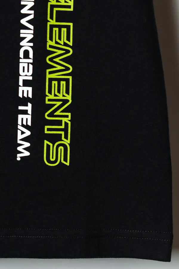 Комплект трикотажный для мальчиков: фуфайка (футболка), брюки PLAYTODAY, черный - фото 2