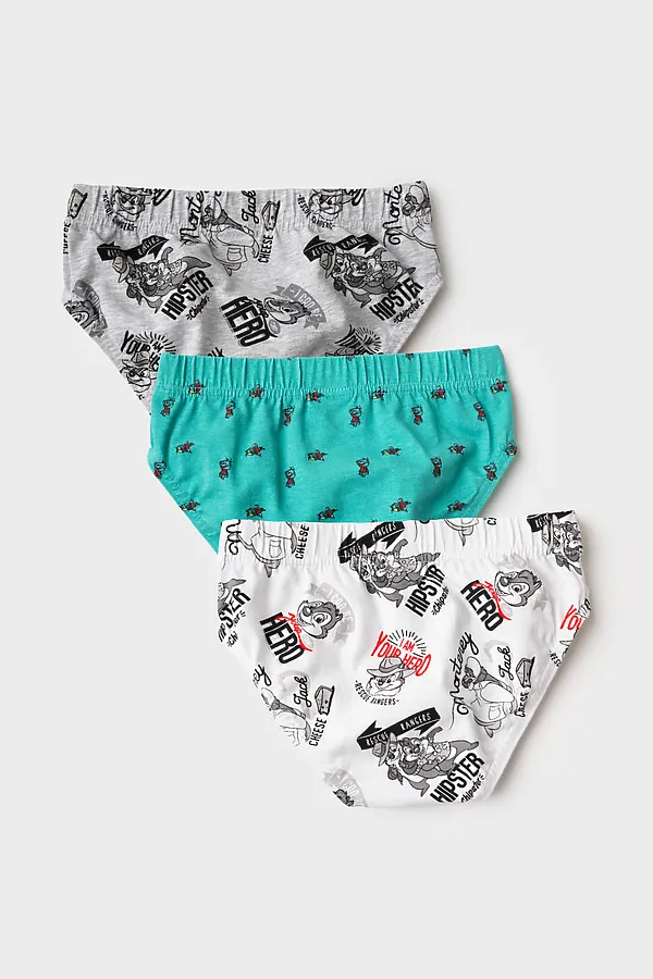 Трусы трикотажные для мальчиков - брифы, 3 шт в комплекте PLAYTODAY, разноцветный - фото 2