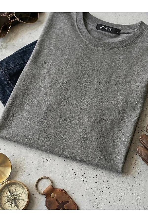 Футболка F5, темно-серый меланж - фото 2