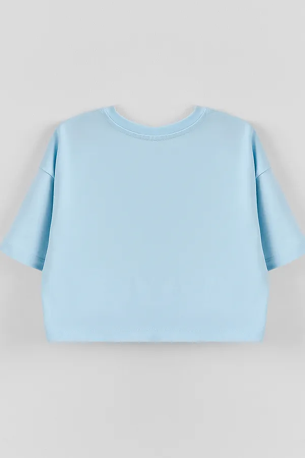 Футболка для девочек MARK FORMELLE, кристалл +печать - фото 2