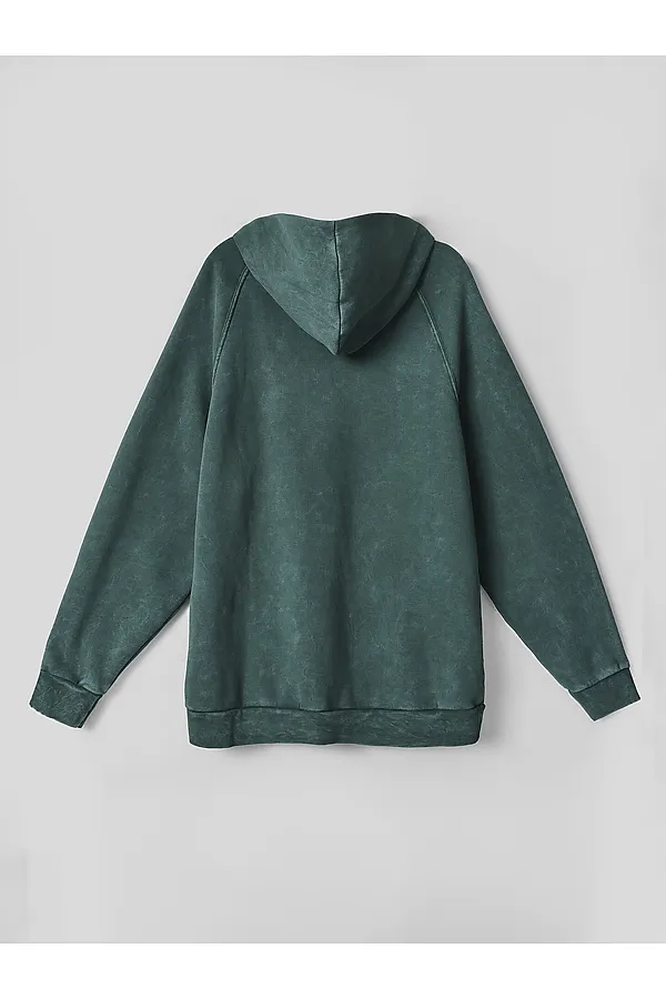 Худи мужское MARK FORMELLE, acid wash травяной1 +печать - фото 2