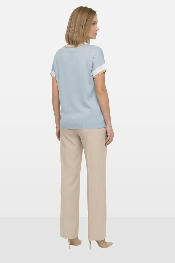 Джемпер VAY, хрустально-голубой/белый/бежевый - фото 2