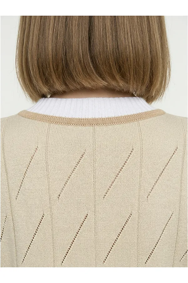 Джемпер VAY, натюрель/белый/бежевый - фото 2