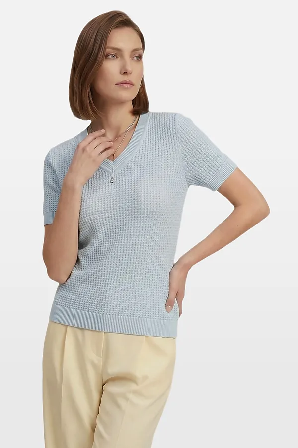Джемпер VAY, голубой жемчуг - фото 2