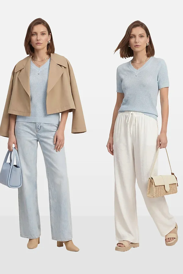 Джемпер VAY, голубой жемчуг - фото 2