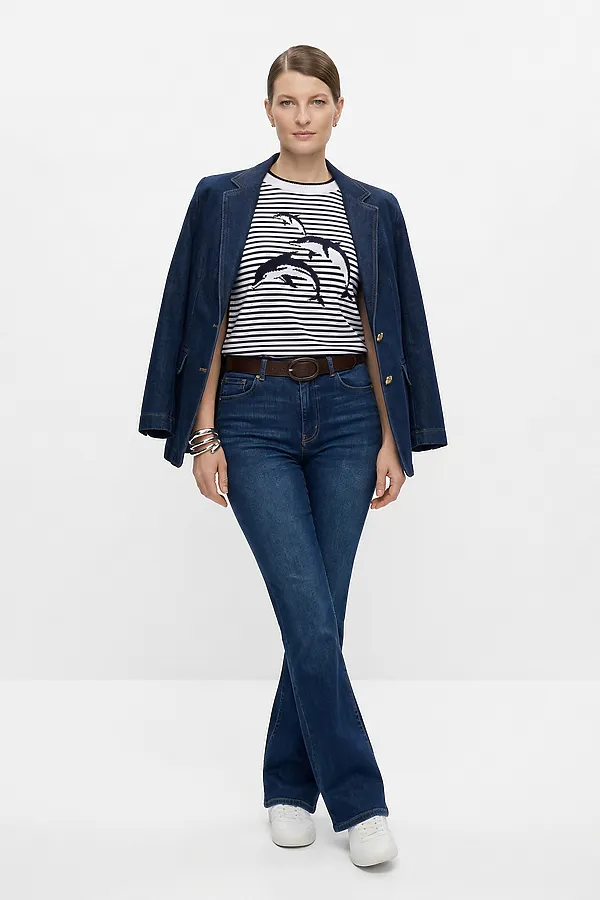 Джемпер NEWVAY, белый/т.синий - фото 2