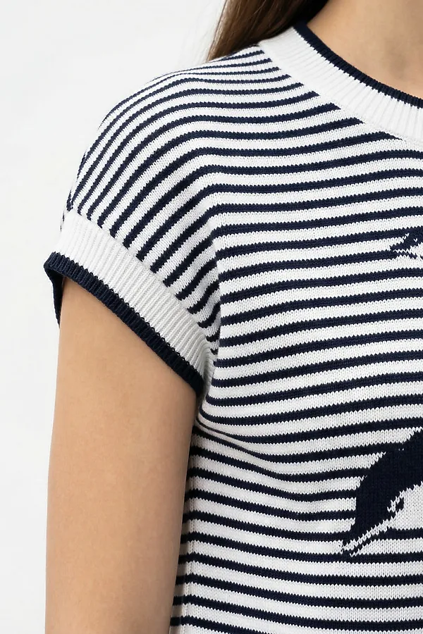 Джемпер NEWVAY, белый/т.синий - фото 2