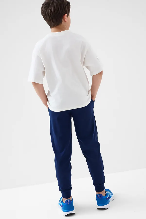 Брюки трикотажные для мальчиков PLAYTODAY, тёмно-синий - фото 2