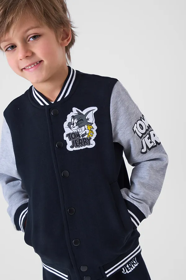 Комплект трикотажный для мальчиков: толстовка, брюки PLAYTODAY, черный,серый - фото 2